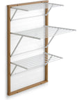 Karim 3 Tier Wall Mounted Clothes Airer Cherry Wood - LAUNDRY - Airers - Soko and Co