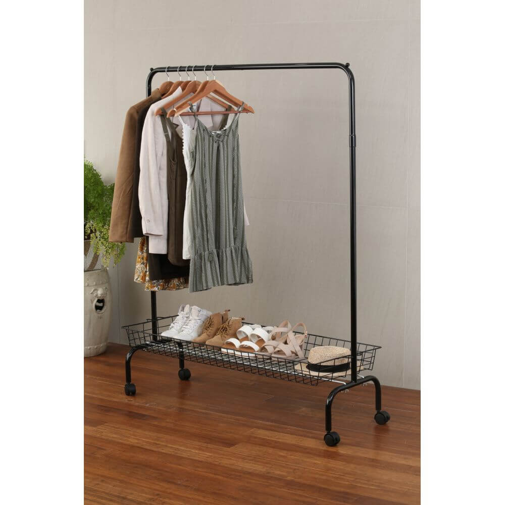 Large Heavy Duty Clothes Rack Black - WARDROBE - Garment Racks - Soko and Co