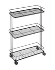 Lava 3 Tier Narrow Storage Trolley Black - HOME STORAGE - Storage Trolleys - Soko and Co