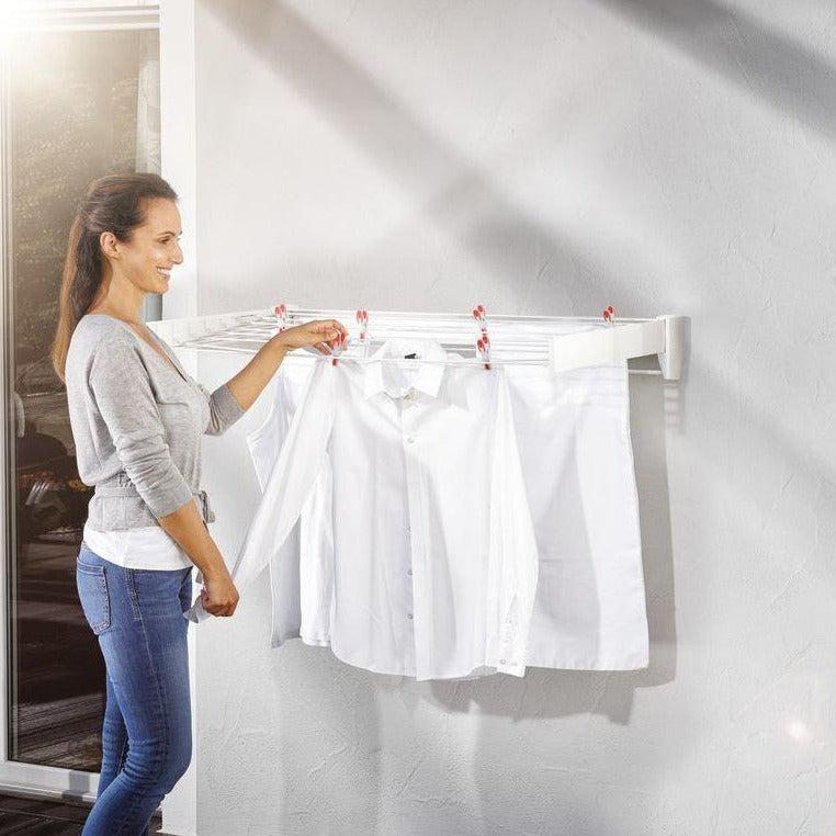 Leifheit Telegant Plus 100 Wall Mounted Clothes Airer White – Soko