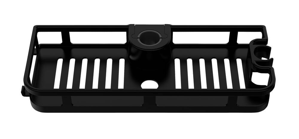 Liberta Shower Shelf for Shower Rod Matte Black - BATHROOM - Shower Caddies - Soko and Co