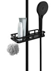 Liberta Shower Shelf for Shower Rod Matte Black - BATHROOM - Shower Caddies - Soko and Co