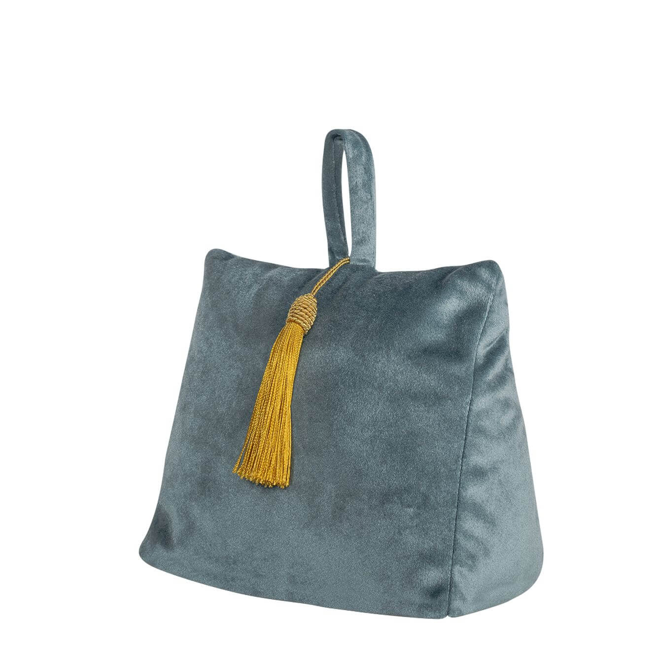 Luxury Velvet Door Stop Green Soko & Co
