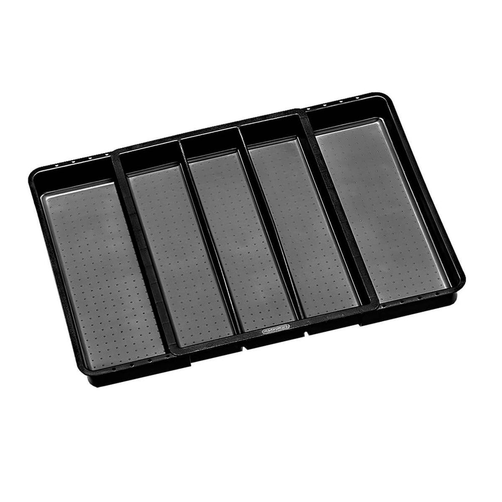 Madesmart 5 Compartment Expandable Grip Base Utensil Tray Carbon - KITCHEN - Cutlery Trays - Soko and Co