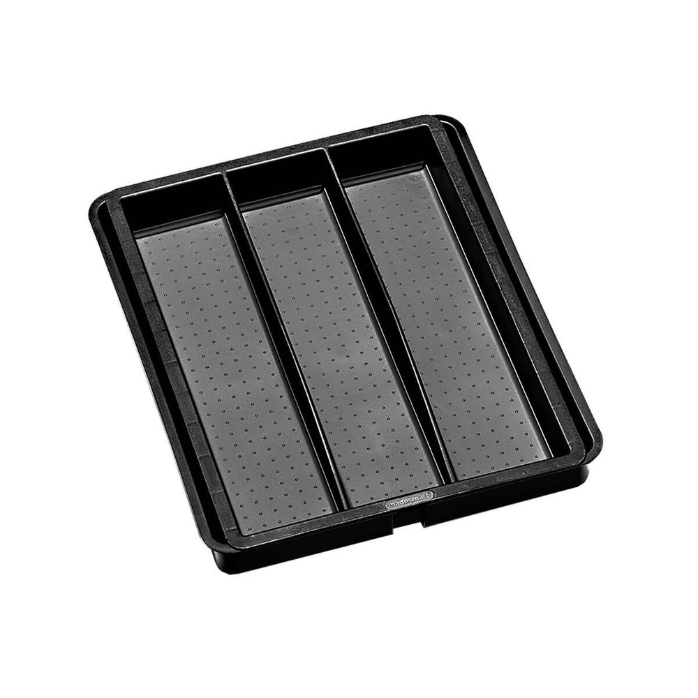 Madesmart 5 Compartment Expandable Grip Base Utensil Tray Carbon - KITCHEN - Cutlery Trays - Soko and Co