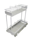 Medium 2-Tier Pull Out Drawer White - KITCHEN - Shelves and Racks - Soko and Co