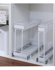 Medium 2-Tier Pull Out Drawer White - KITCHEN - Shelves and Racks - Soko and Co