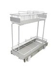 Medium 2-Tier Pull Out Drawer White - KITCHEN - Shelves and Racks - Soko and Co