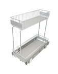 Medium 2-Tier Pull Out Drawer White - KITCHEN - Shelves and Racks - Soko and Co