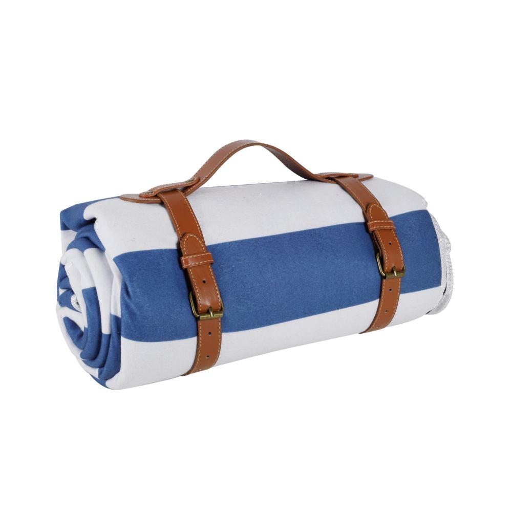 Picnic Blanket With Carry Strap Hamptons Blue - LIFESTYLE - Picnic - Soko and Co