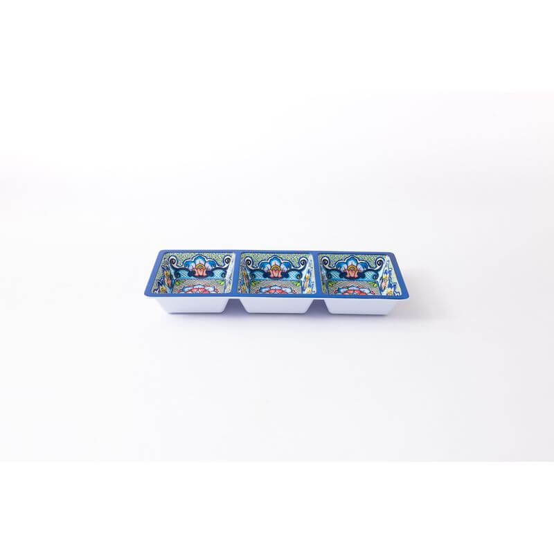 Prepara 3 Section Taco Tray Blue - KITCHEN - Entertaining - Soko and Co