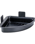 Prima Adhesive Corner Shower Basket Black