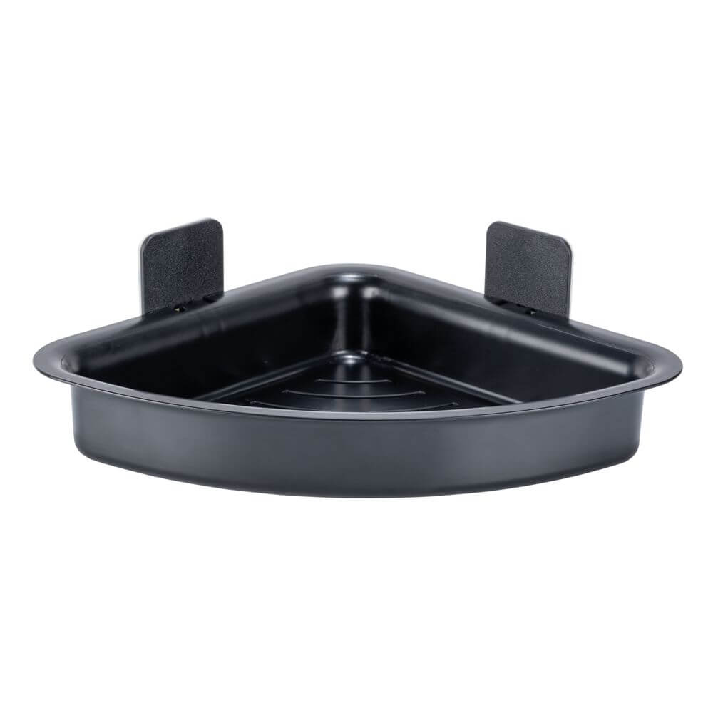Prima Adhesive Corner Shower Basket Black - BATHROOM - Suction - Soko and Co
