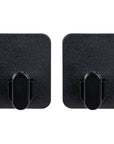 Prima Adhesive Wall Hooks Black 2 Pack