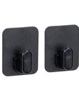 Prima Adhesive Wall Hooks Black 2 Pack