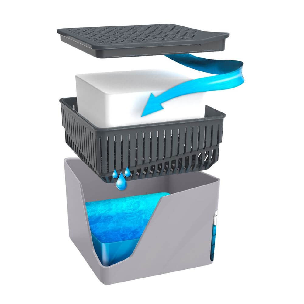 Refillable Dehumidifier Cube 500g Grey - LAUNDRY - Cleaning - Soko and Co