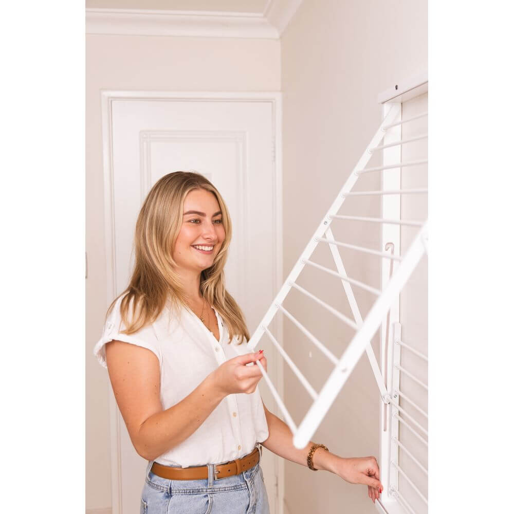 Rialto 2 Tier Wall Mounted Airer With Cover - LAUNDRY - Airers - Soko and Co