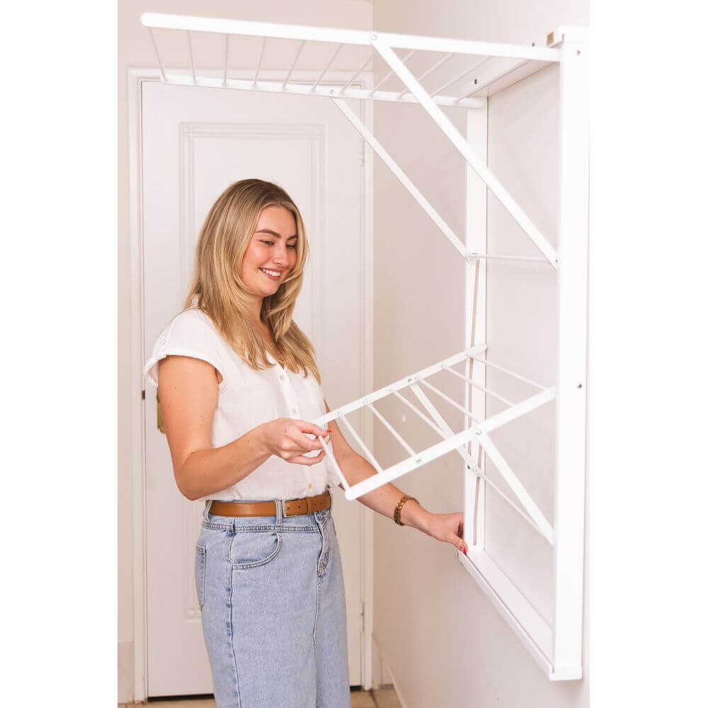Rialto 2 Tier Wall Mounted Airer With Cover - LAUNDRY - Airers - Soko and Co