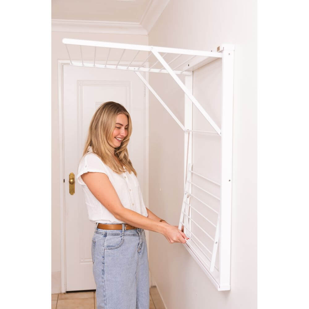Rialto 2 Tier Wall Mounted Airer With Cover - LAUNDRY - Airers - Soko and Co