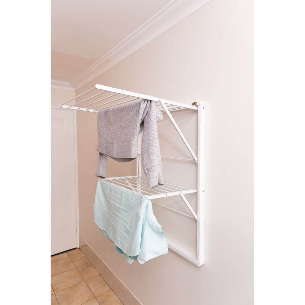 Rialto 2 Tier Wall Mounted Airer With Cover - LAUNDRY - Airers - Soko and Co
