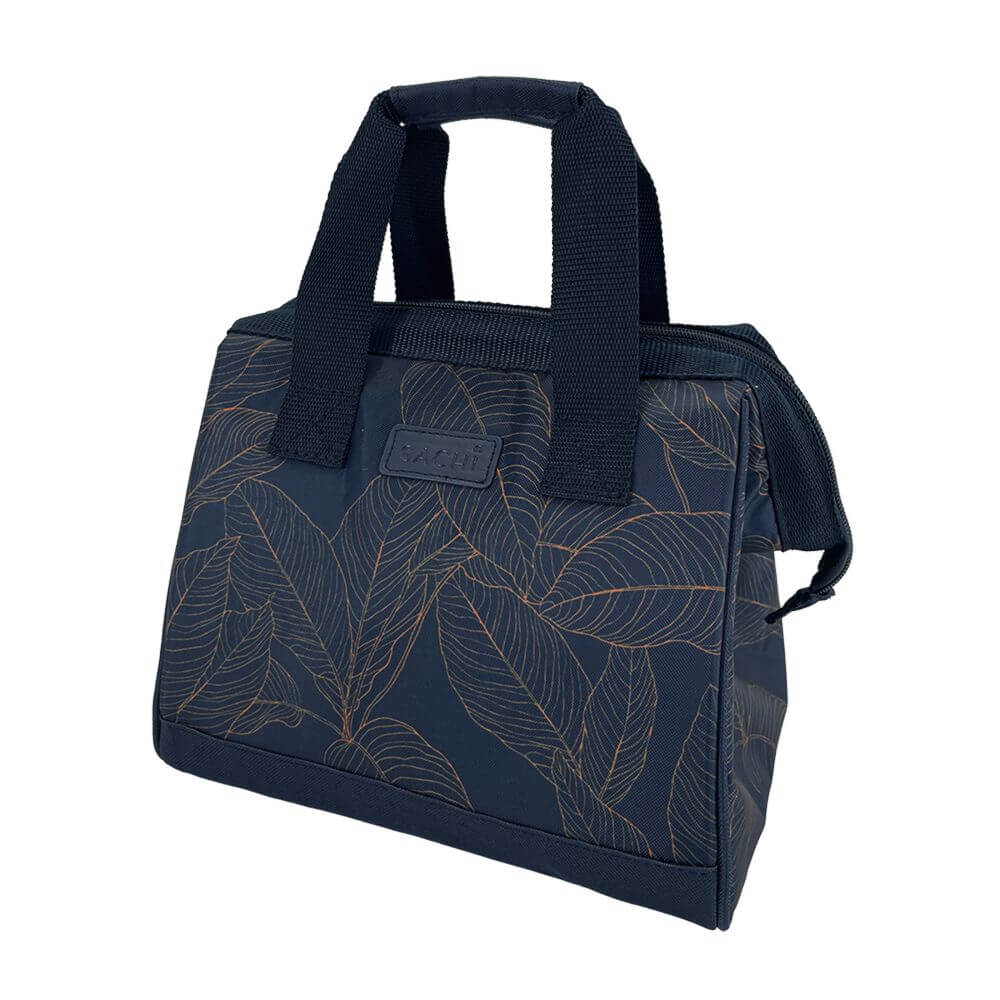 Sachi Insulated Lunch Bag Navy Leaves - LIFESTYLE - Lunch - Soko and Co