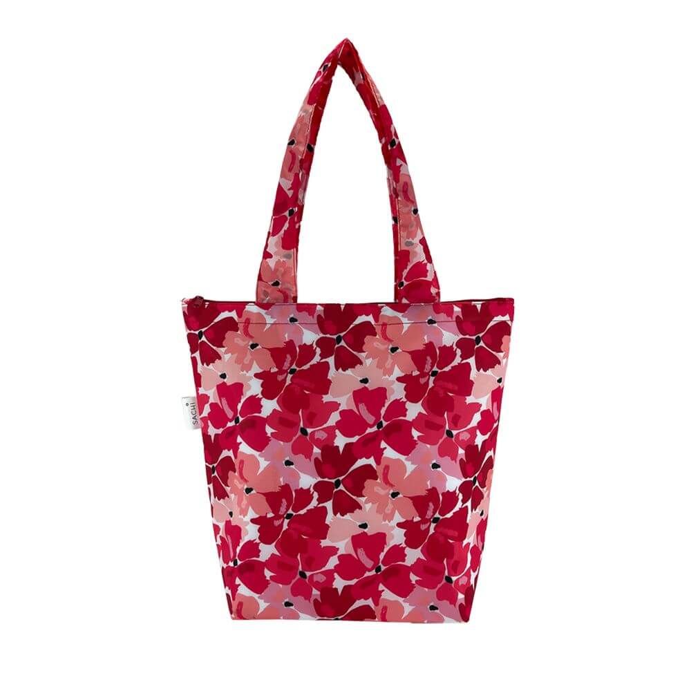 Sachi Insulated Shopping Bag Red Poppies - LIFESTYLE - Shopping Bags and Trolleys - Soko and Co