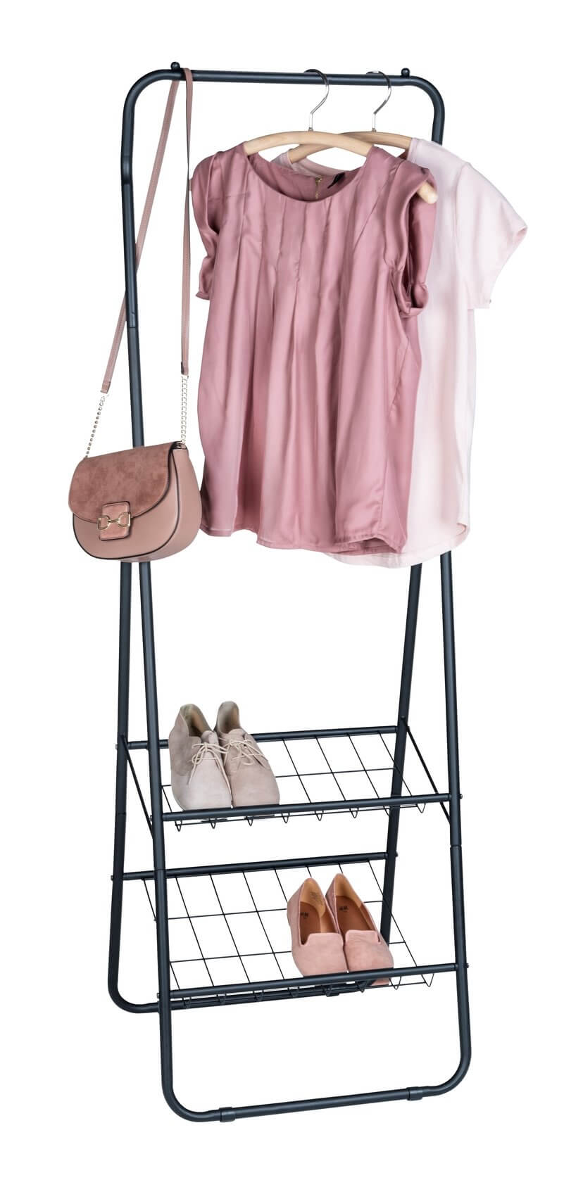 Shiva Mini Shelf Clothes Rack Matte Black Soko Co