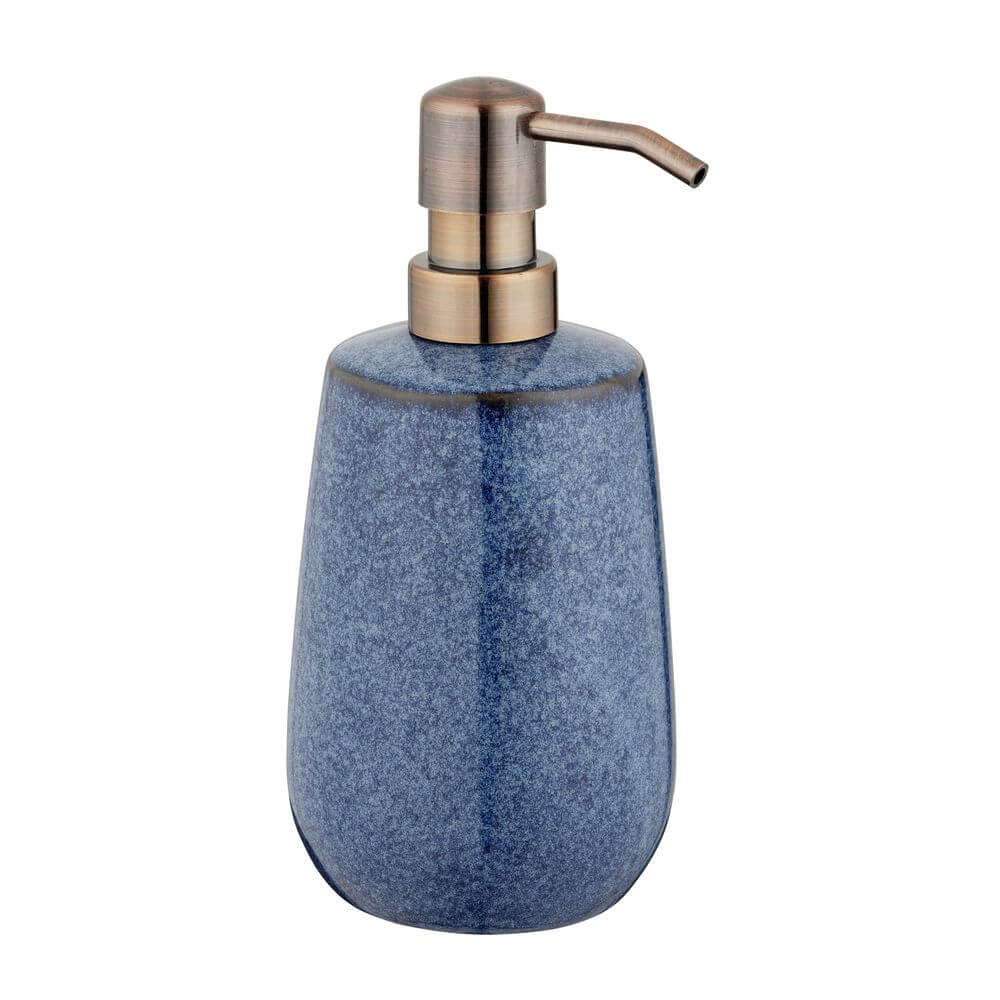 Sirmione Ceramic Soap Dispenser Reactive Blue - BATHROOM - Soap Dispensers and Trays - Soko and Co