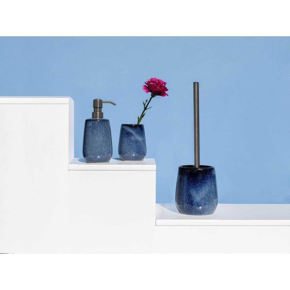 Sirmione Ceramic Toilet Brush Reactive Blue - BATHROOM - Toilet Brushes - Soko and Co