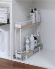 Small 2-Tier Pull Out Drawer White - KITCHEN - Shelves and Racks - Soko and Co