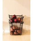 Stackable Black Wire Basket Large - KITCHEN - Shelves and Racks - Soko and Co