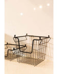 Stackable Black Wire Basket Large - KITCHEN - Shelves and Racks - Soko and Co