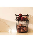 Stackable Black Wire Basket Large - KITCHEN - Shelves and Racks - Soko and Co