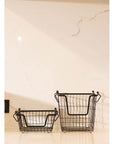 Stackable Black Wire Basket Large - KITCHEN - Shelves and Racks - Soko and Co