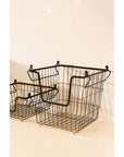 Stackable Black Wire Basket Large - KITCHEN - Shelves and Racks - Soko and Co