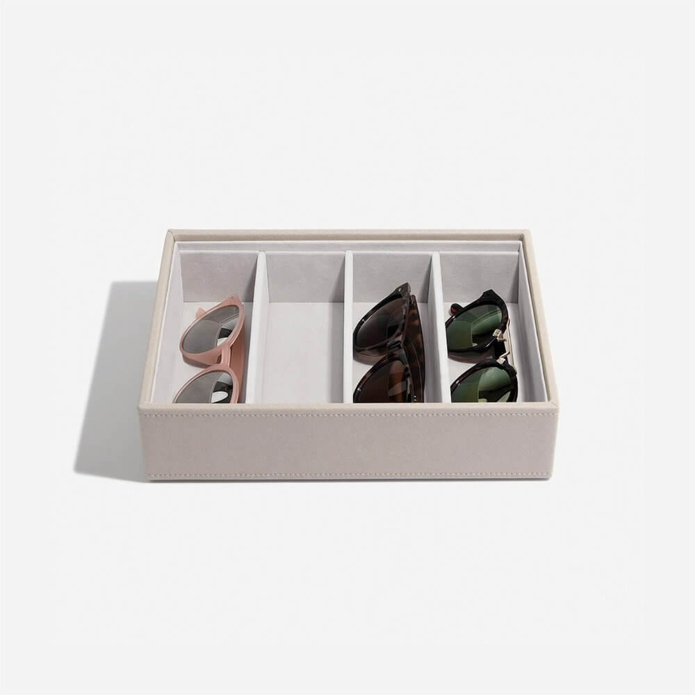 Stackers Classic 4 Compartment Deep Jewellery Tray Taupe - WARDROBE - Jewellery Storage - Soko and Co