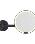 The Opal Wall-Mounted LED 5x Magnified Mirror Black - BATHROOM - Mirrors - Soko and Co