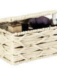 Vabriano Lidded Woven Storage Box Cream - HOME STORAGE - Baskets and Totes - Soko and Co