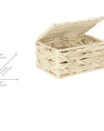 Vabriano Lidded Woven Storage Box Cream - HOME STORAGE - Baskets and Totes - Soko and Co