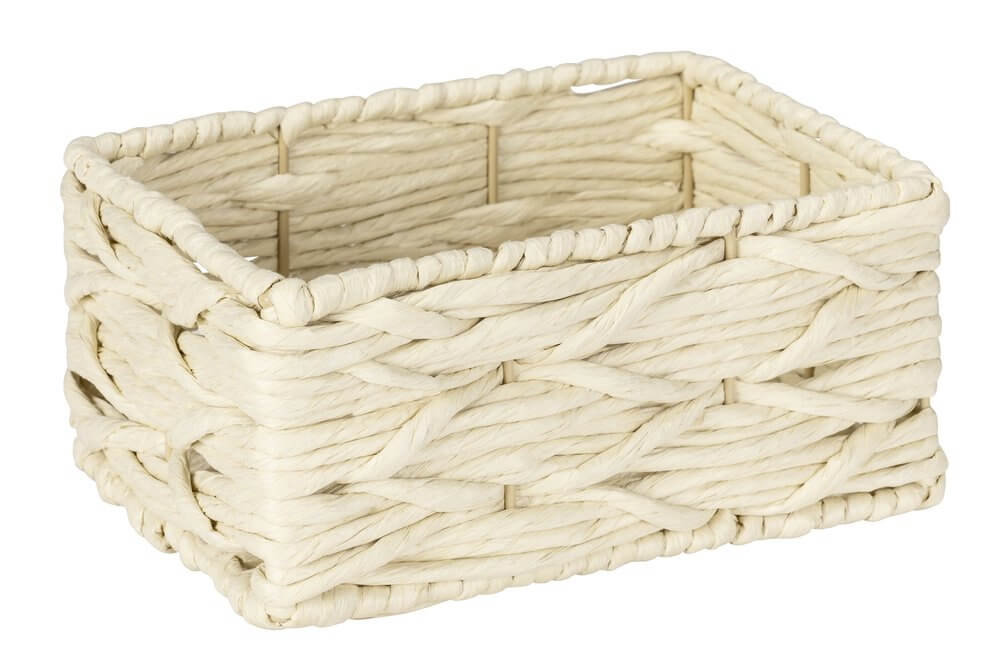 Vabriano Small Woven Storage Box Cream Soko & Co