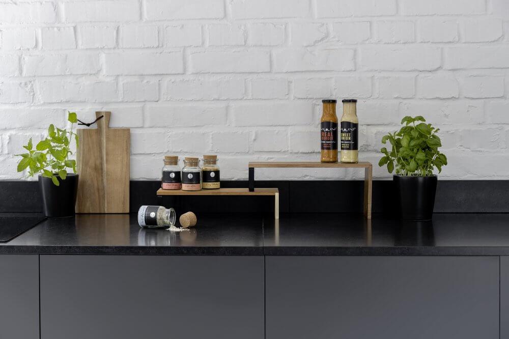 Vali 2 Tier Acacia Wood Kitchen & Pantry Shelf - KITCHEN - Shelves and Racks - Soko and Co