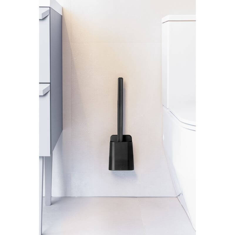 Vigar Essential Eco Wall Mounted Toilet Brush Black - BATHROOM - Toilet Brushes - Soko and Co