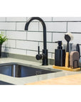 Vigar Vintage 4 Piece Black & Bamboo Sink Caddy Set - KITCHEN - Sink - Soko and Co