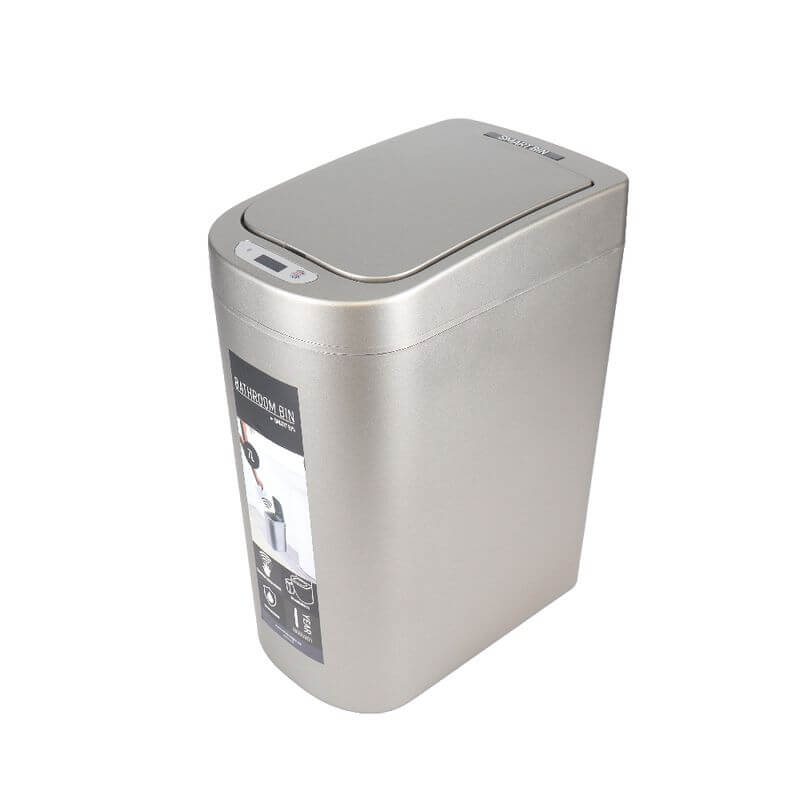 White Magic Smart Bathroom Bin Stainless Steel - BATHROOM - Bins - Soko and Co