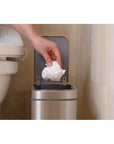 White Magic Smart Bathroom Bin Stainless Steel