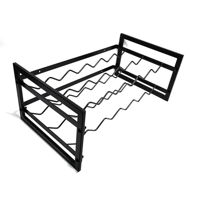 12 Bottle Wide Stackable Wine Rack Matte Black Soko & Co