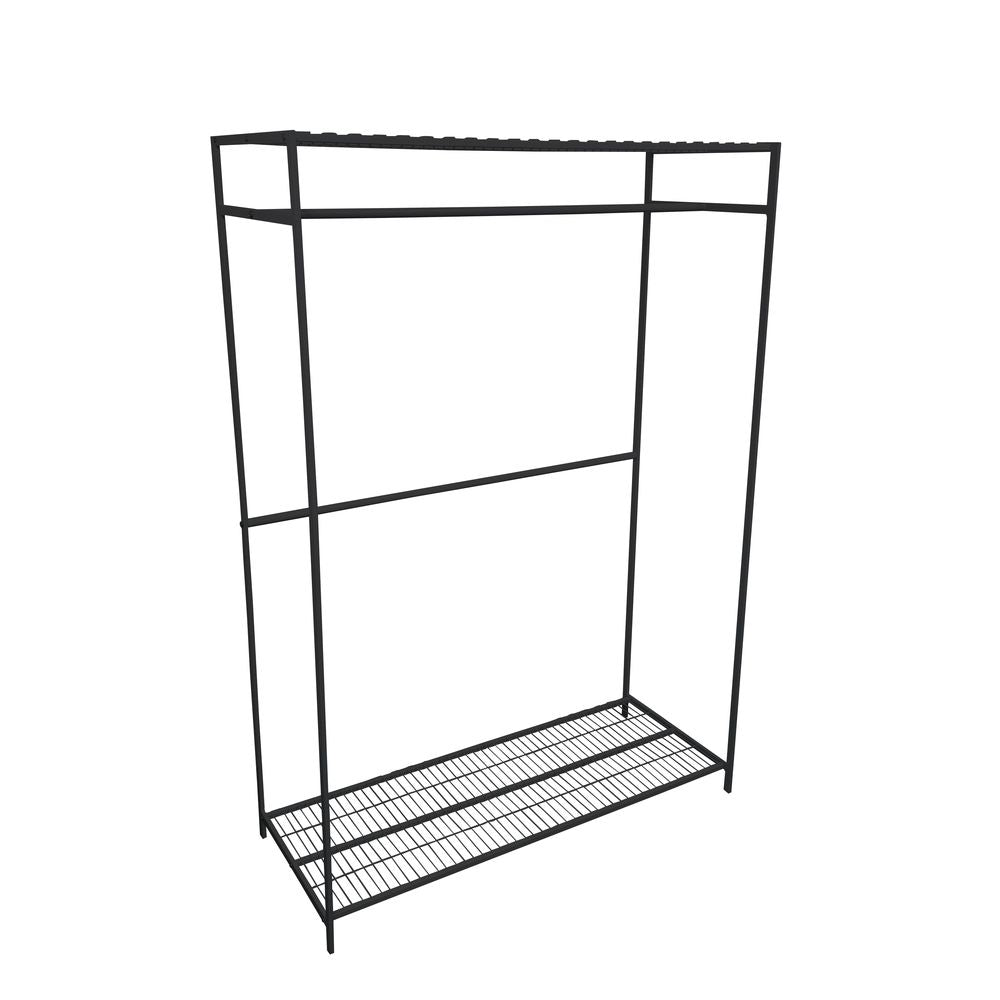 2 Shelf Clothes Rack Matte Black - WARDROBE - Garment Racks - Soko and Co