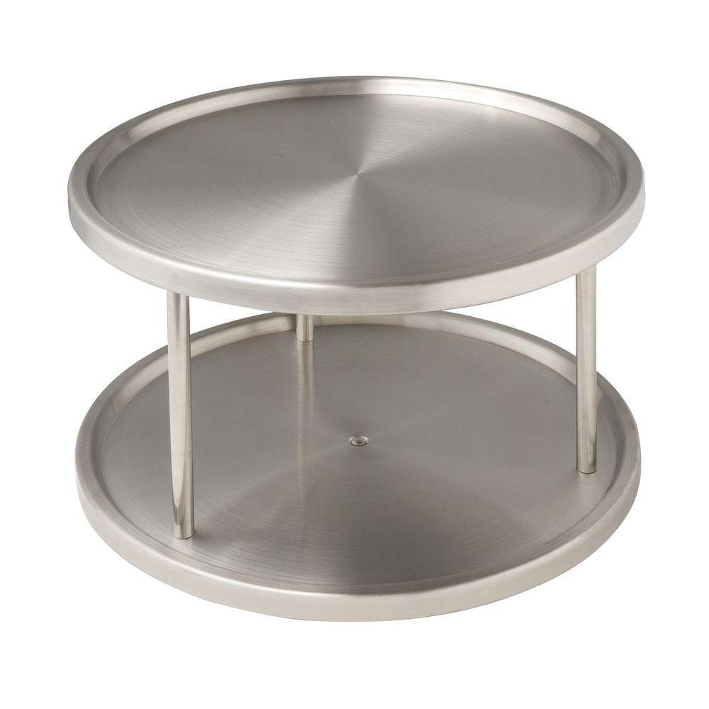 2 Tier Stainless Steel Turntable - KITCHEN - Shelves and Racks - Soko and Co