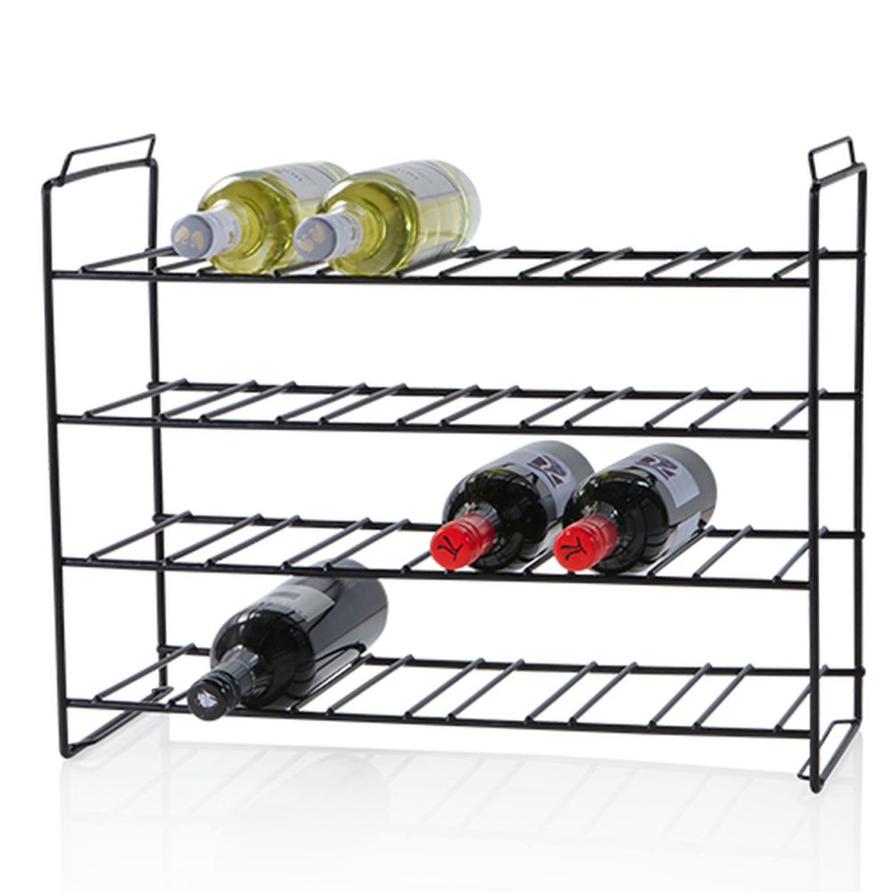 24 Bottle Stackable Wine Rack Black - WINE - Wine Racks - Soko and Co