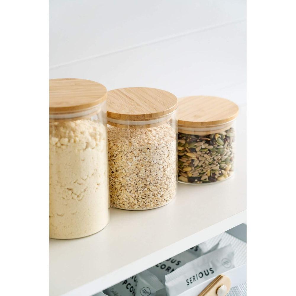 2L Round Glass Pantry Container with Bamboo Lid - KITCHEN - Food Containers - Soko and Co